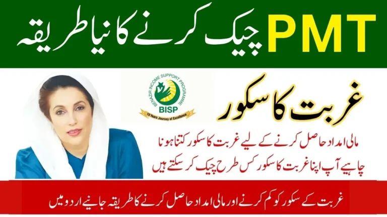 PMT Score Check for BISP Subsidies 2025 Latest Method
